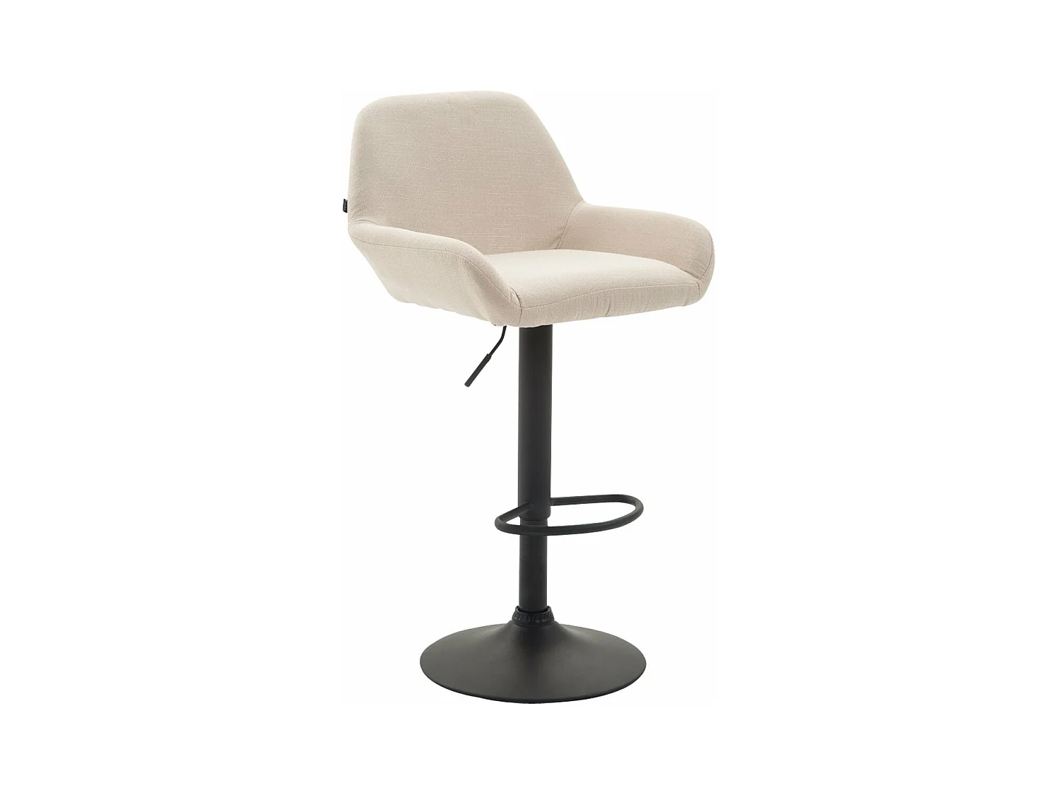 Tabouret de bar x1 métal crème 51 x 52 x 89 cm 10_0004546