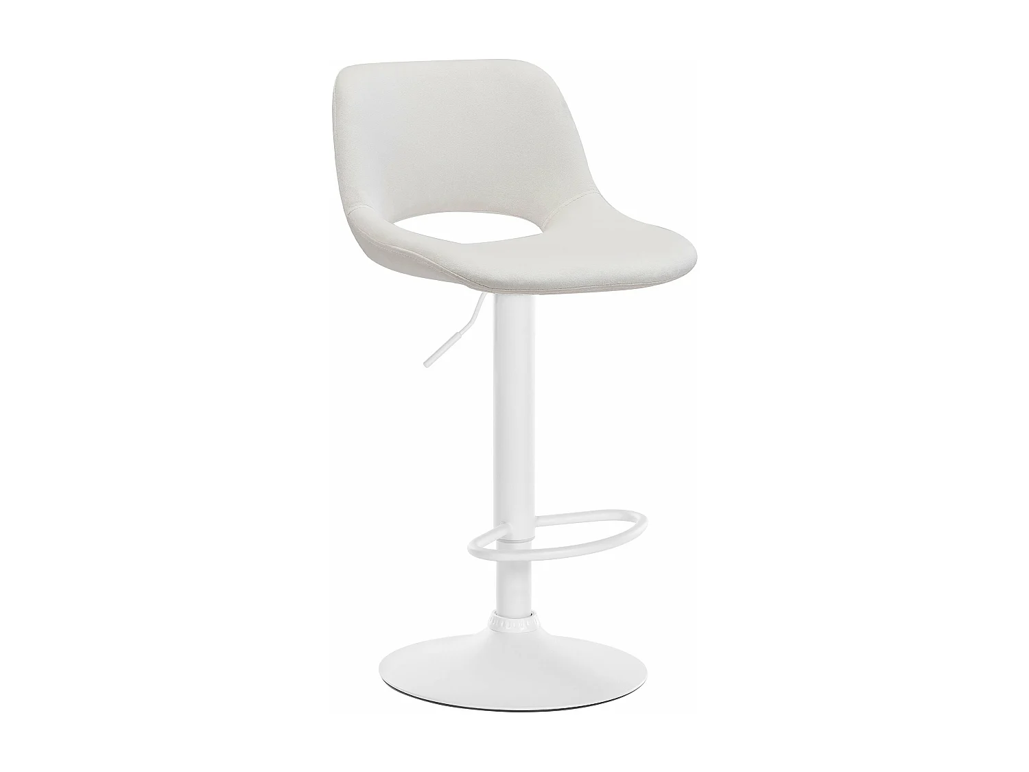Tabouret de bar chaise métal blanche 42 x 46 x 86 cm 10_0004604