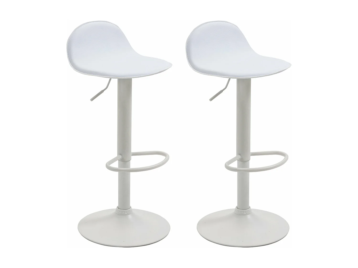 Lot de 2 tabourets métal blanche 39 x 41 x 94 cm 10_0004263