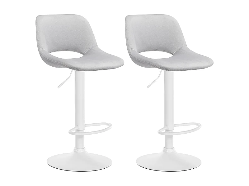 Tabourets de bar chaises métal blanche 42 x 46 x 86 cm 10_0004089