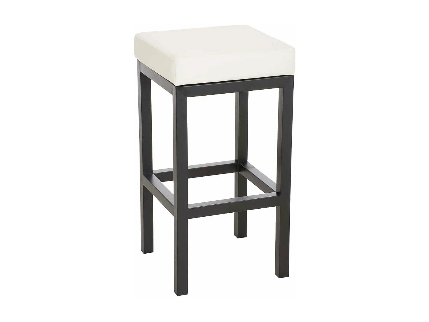Tabouret de bar x1 métal crème 41 x 41 x 85 cm 10_0005411