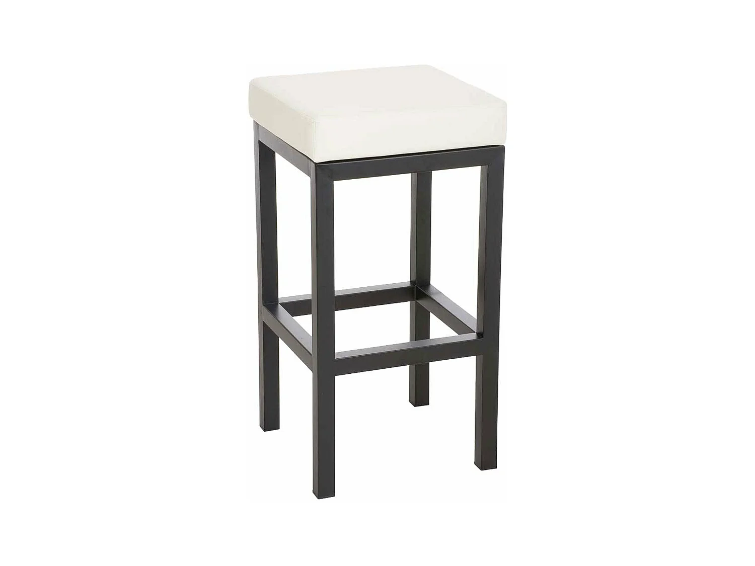 Tabouret de bar x1 métal crème 41 x 41 x 85 cm 10_0005411