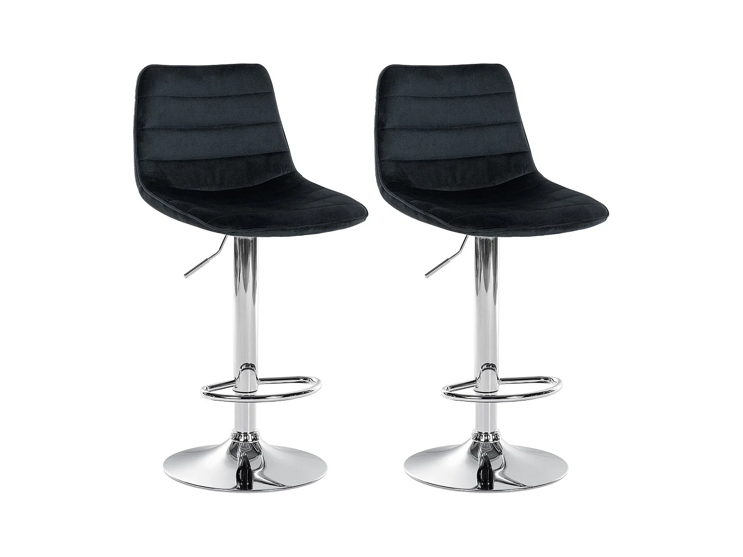 Lot de 2 tabourets métal argentée 45 x 46 x 89 cm 10_0004298