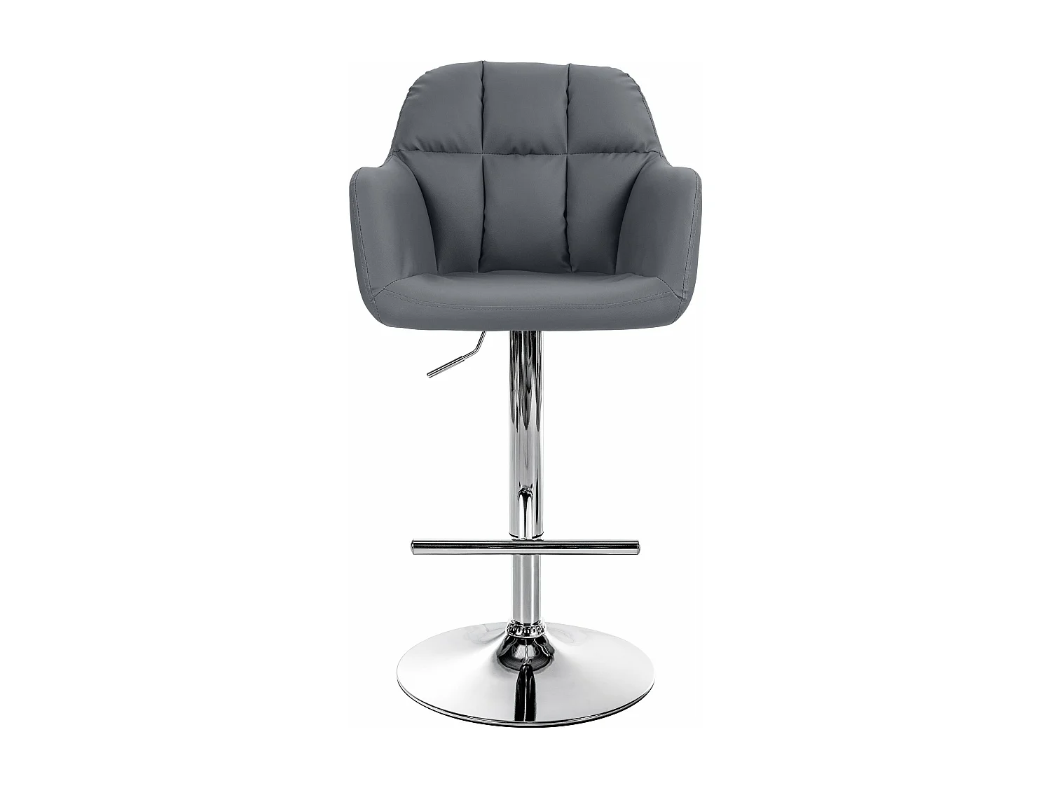 Tabouret de bar chaise métal grise 57 x 59 x 97 cm 10_0005257