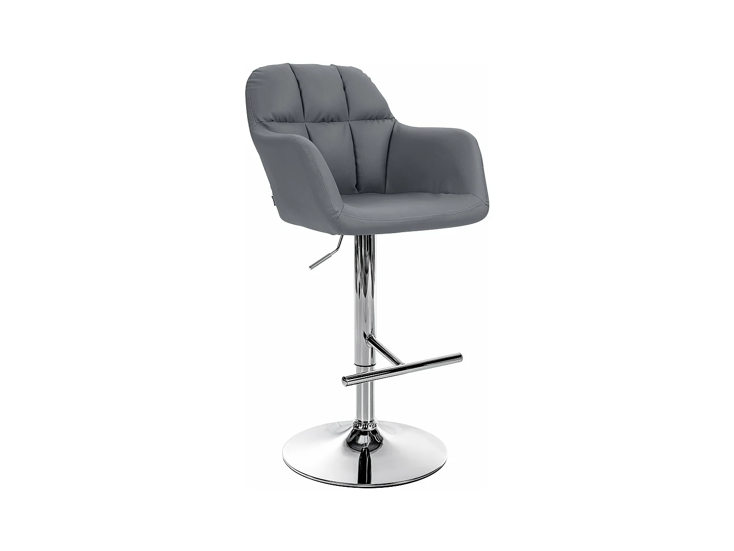 Tabouret de bar chaise métal grise 57 x 59 x 97 cm 10_0005257