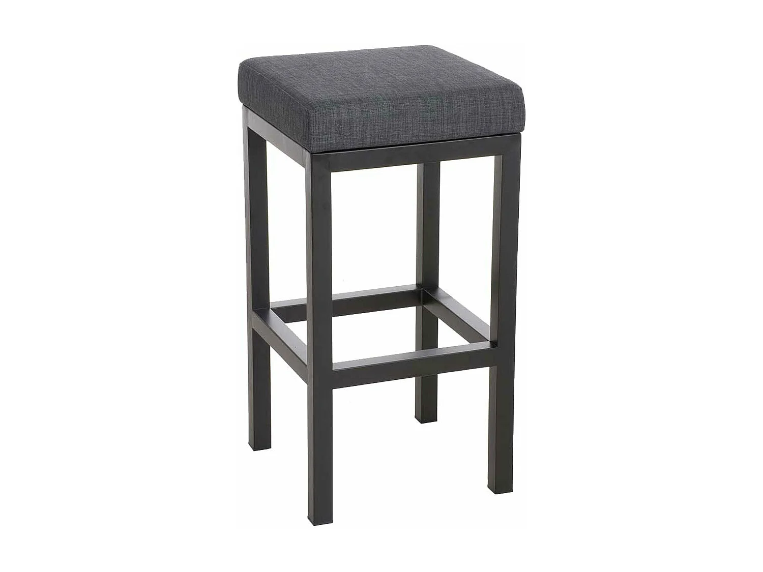 Tabouret de bar x1 métal grise 41 x 41 x 85 cm 10_0005413