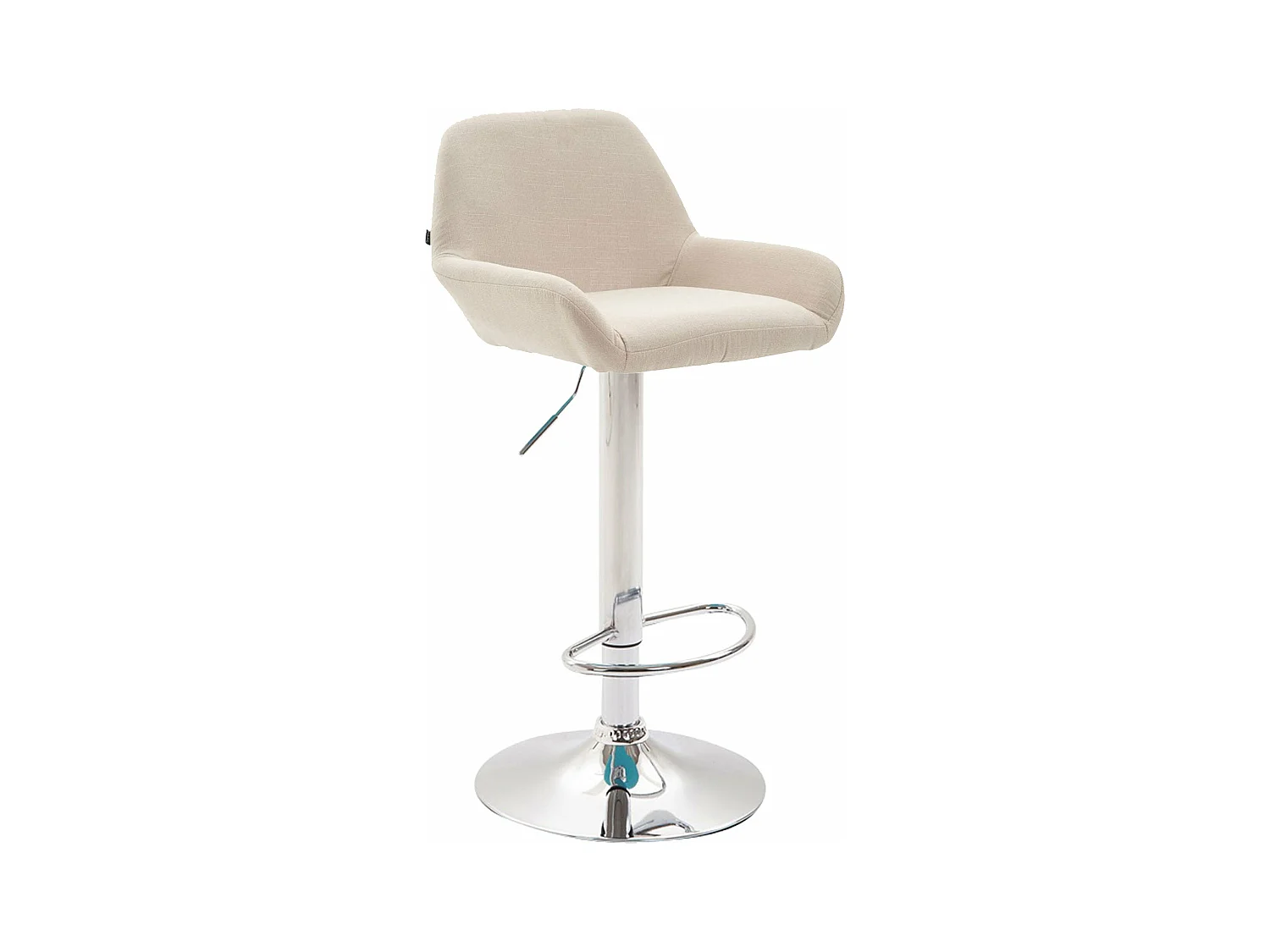 Tabouret de bar x1 métal crème 51 x 52 x 89 cm 10_0004548