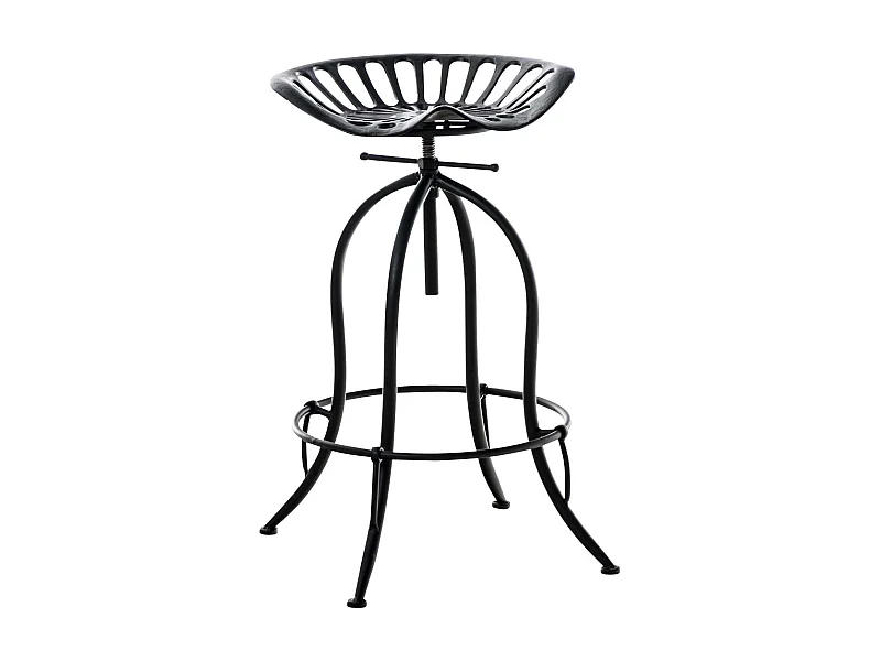 Tabouret de bar x1 métal argentée 43 x 43 x 74 cm 10_0005222