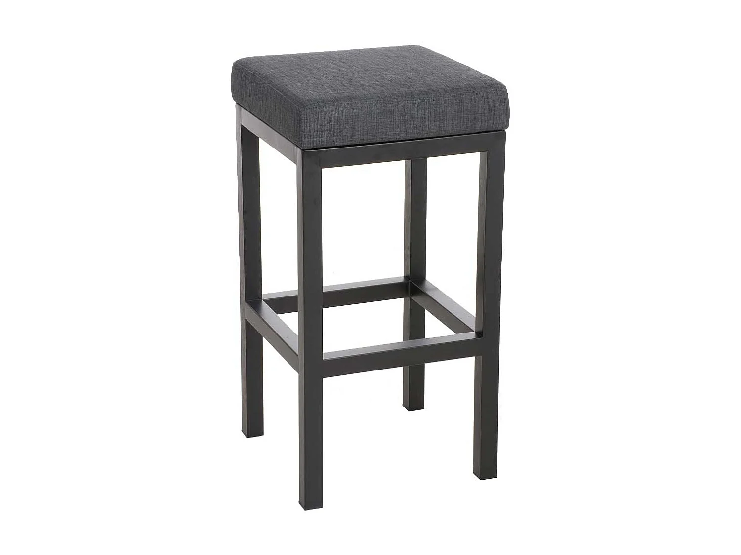 Tabouret de bar x1 métal grise 41 x 41 x 80 cm 10_0005409