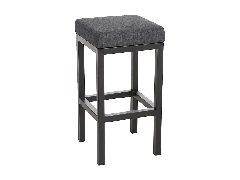 Tabouret de bar x1 métal grise 41 x 41 x 80 cm 10_0005409