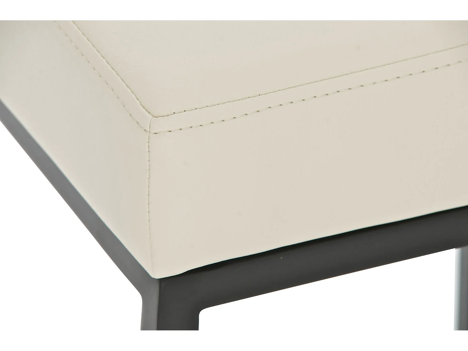 Lot de 2 tabourets métal crème 37 x 37 x 80 cm 10_0004364