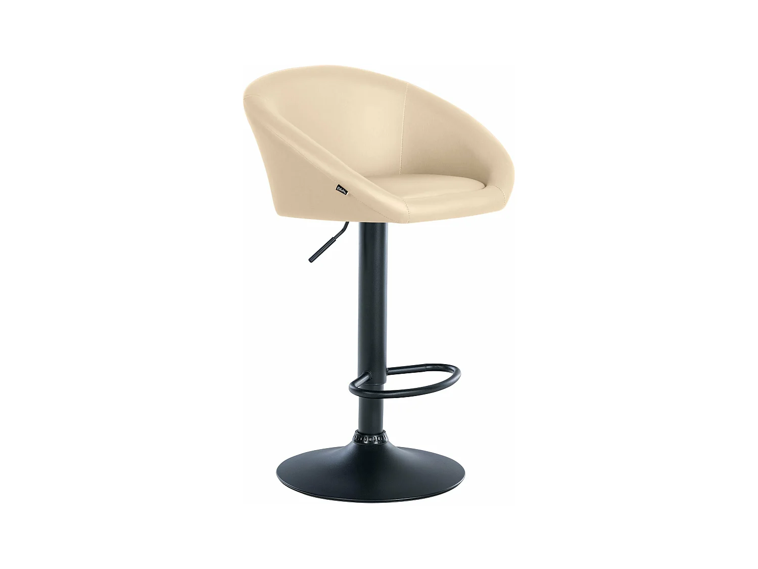 Tabouret de bar assise métal crème 55 x 51 x 86 cm 10_0004764