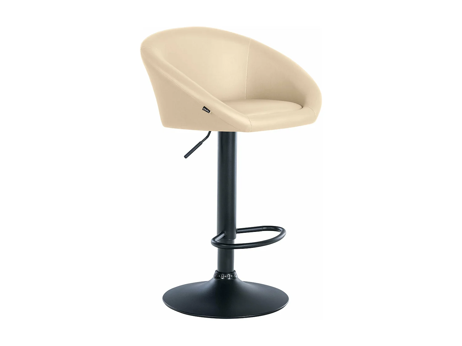 Tabouret de bar assise métal crème 55 x 51 x 86 cm 10_0004764