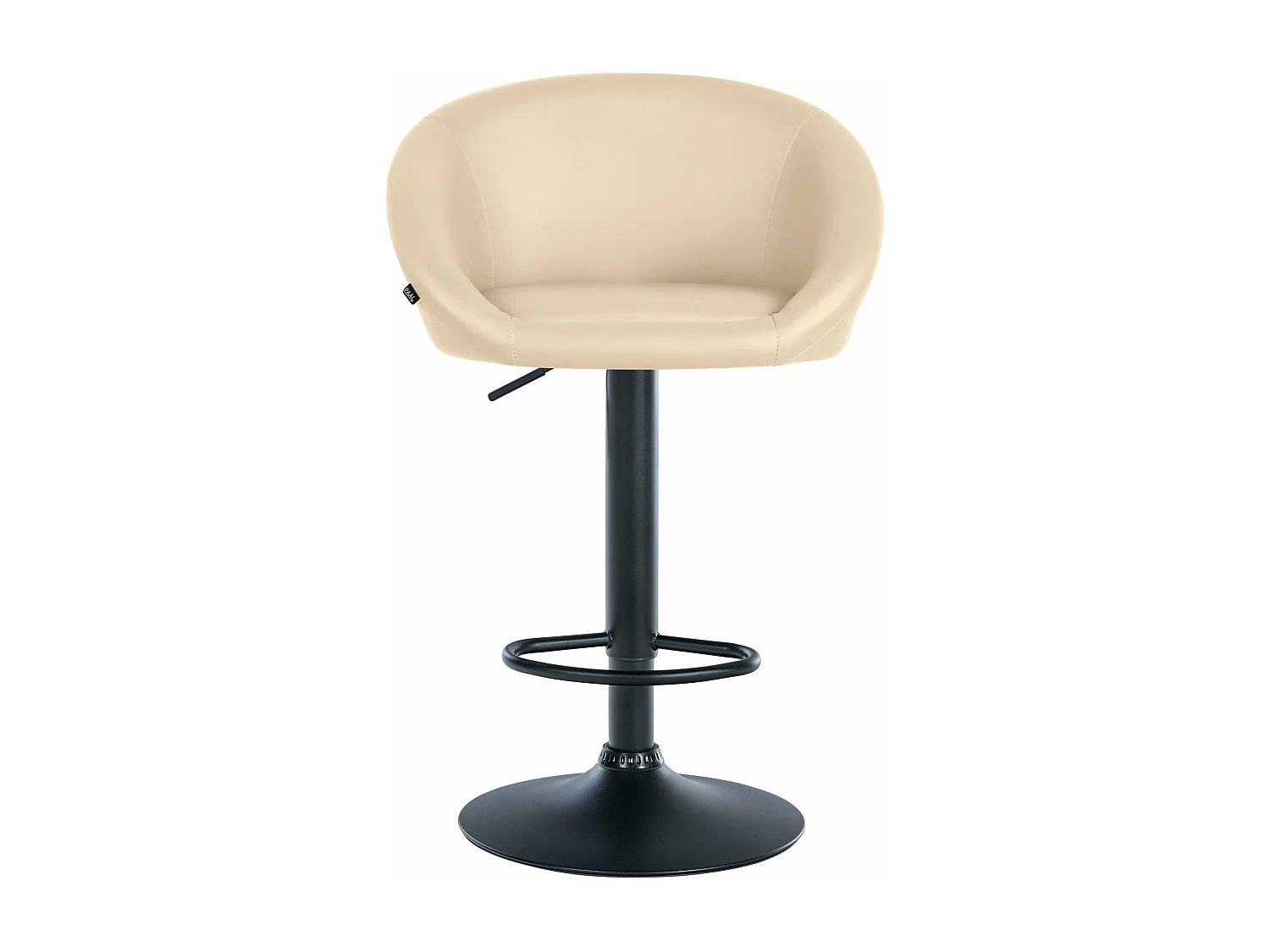 Tabouret de bar assise métal crème 55 x 51 x 86 cm 10_0004764