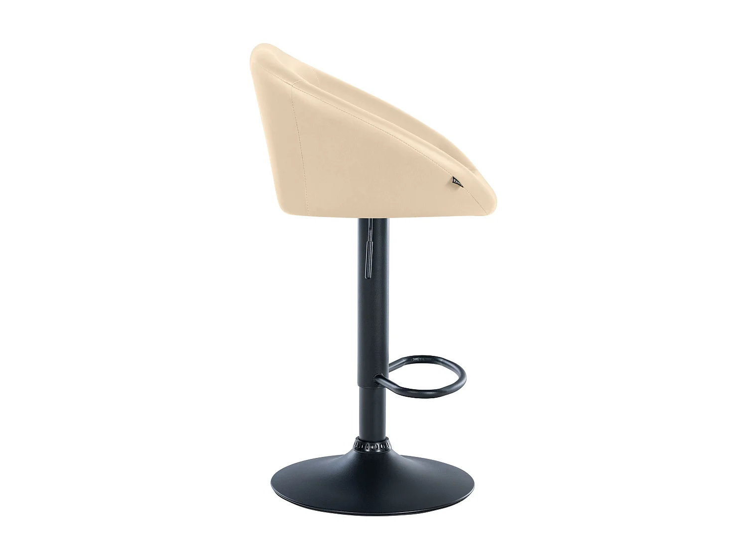 Tabouret de bar assise métal crème 55 x 51 x 86 cm 10_0004764