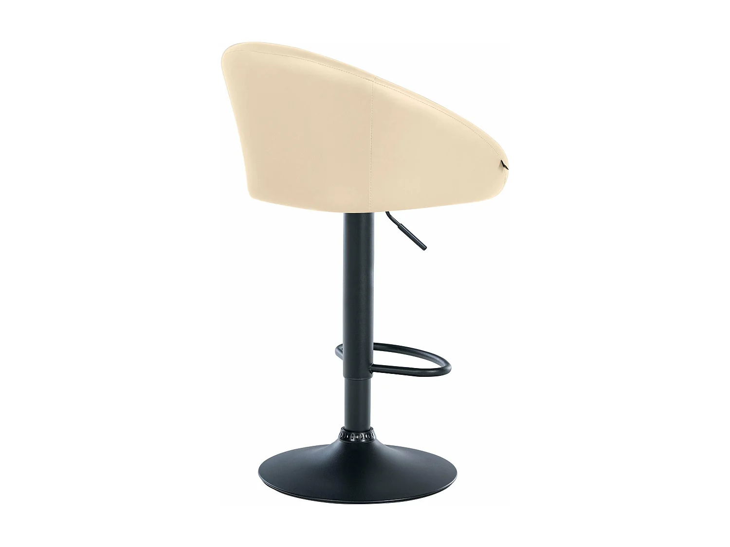 Tabouret de bar assise métal crème 55 x 51 x 86 cm 10_0004764