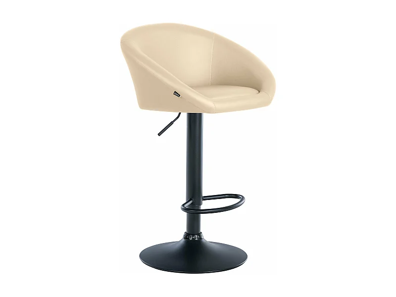 Tabouret de bar assise métal crème 55 x 51 x 86 cm 10_0004764