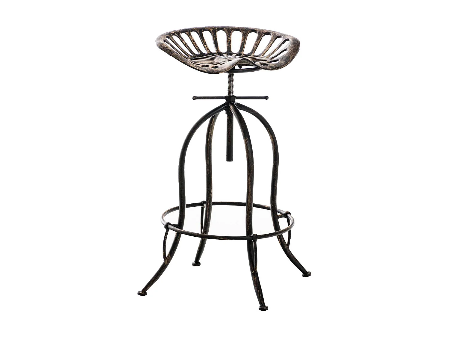 Tabouret de bar x1 métal bronze 43 x 43 x 74 cm 10_0005221