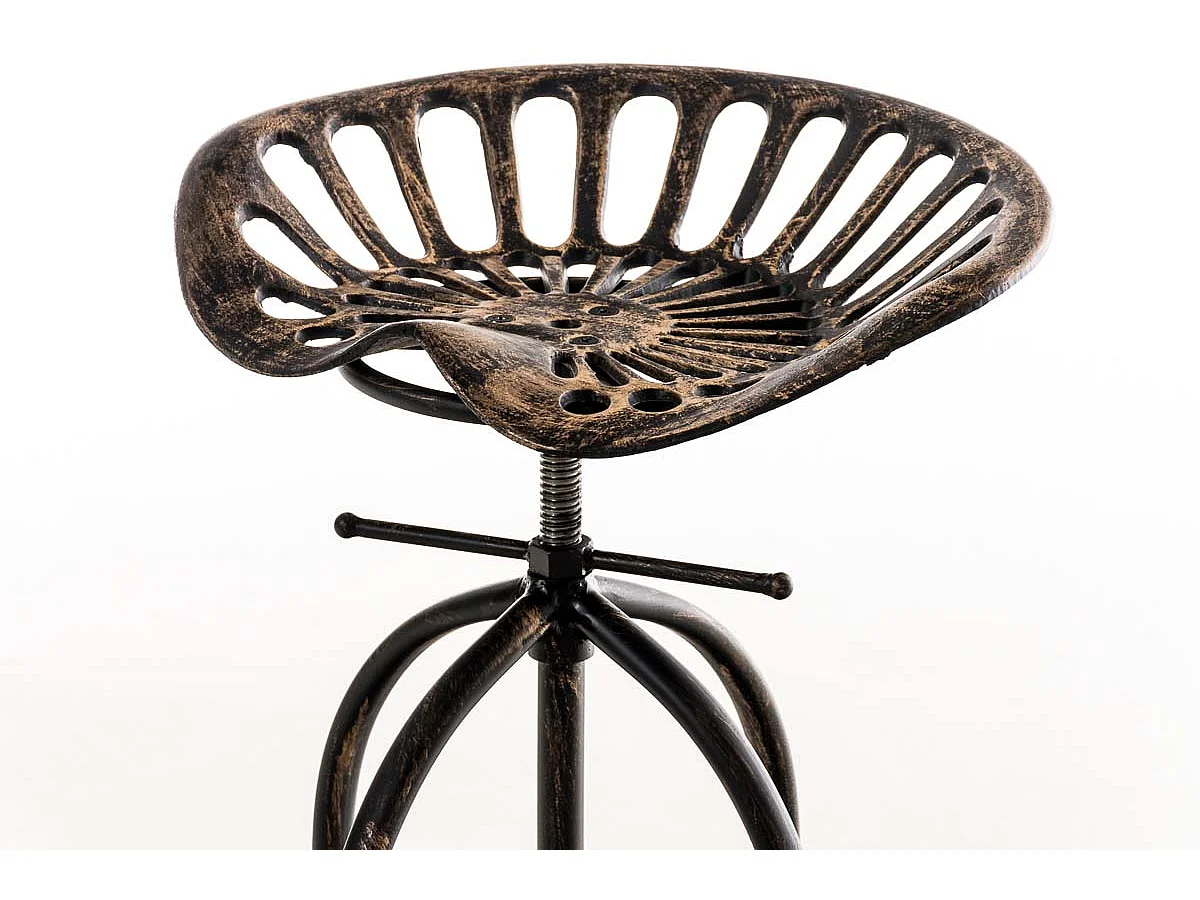 Tabouret de bar x1 métal bronze 43 x 43 x 74 cm 10_0005221