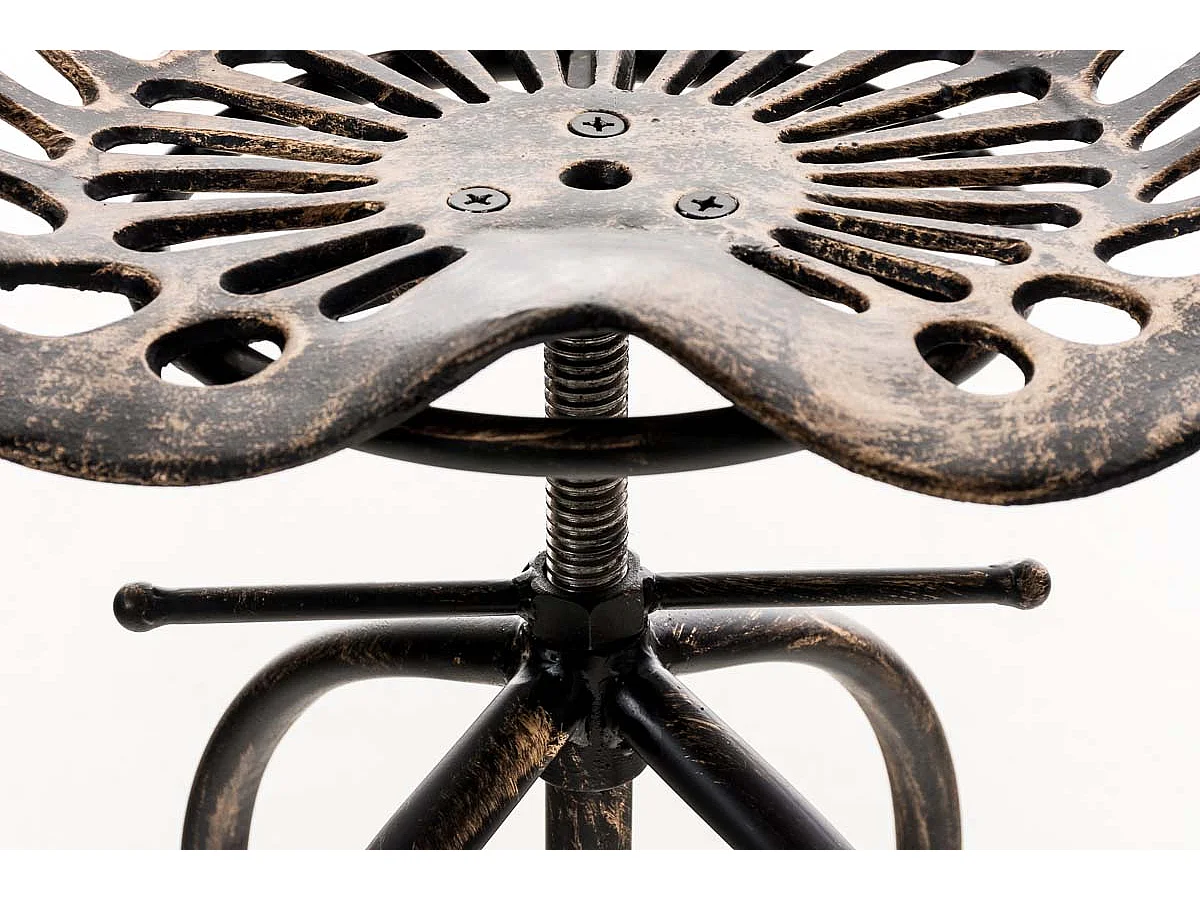 Tabouret de bar x1 métal bronze 43 x 43 x 74 cm 10_0005221