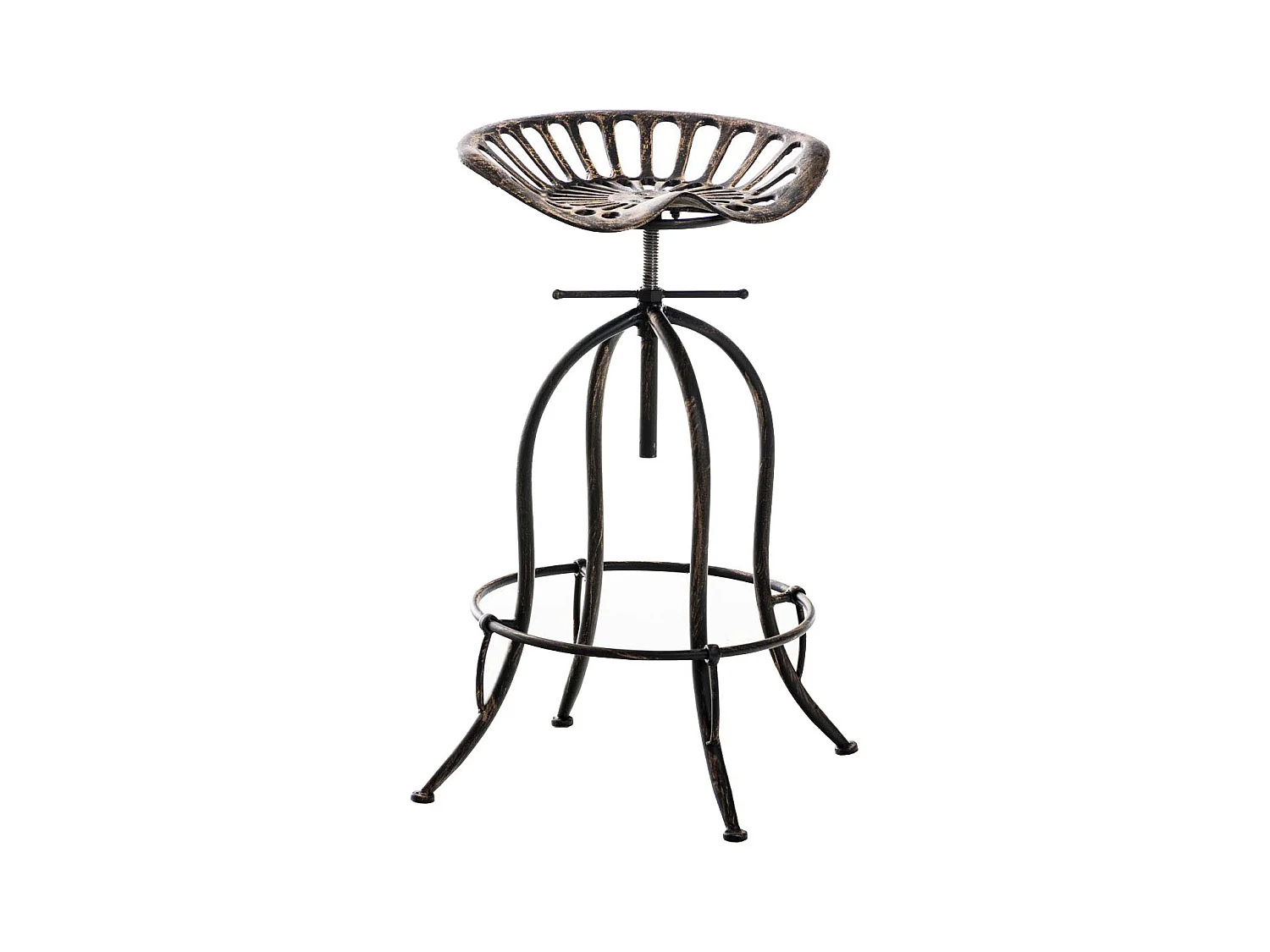 Tabouret de bar x1 métal bronze 43 x 43 x 74 cm 10_0005221