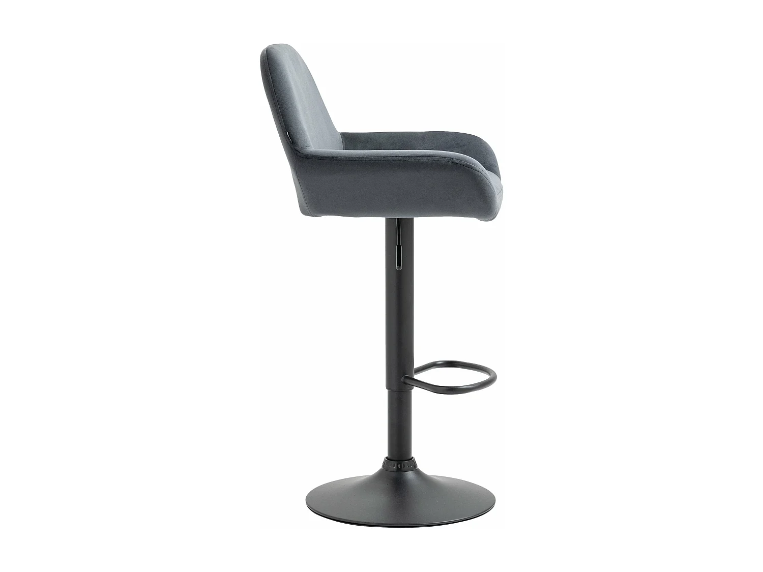 Lot de 2 tabourets métal grise 51 x 52 x 89 cm 10_0004034