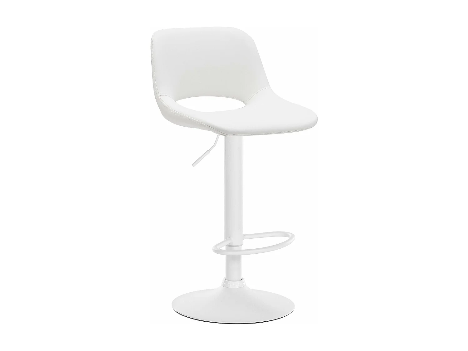 Tabouret de bar chaise métal blanche 42 x 46 x 86 cm 10_0004586