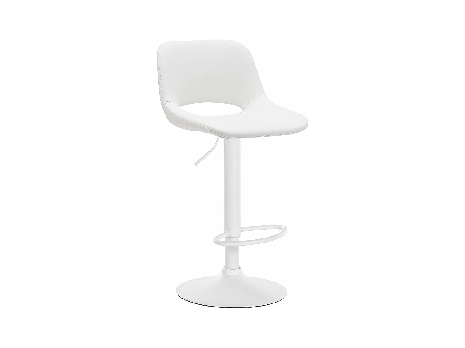 Tabouret de bar chaise métal blanche 42 x 46 x 86 cm 10_0004586
