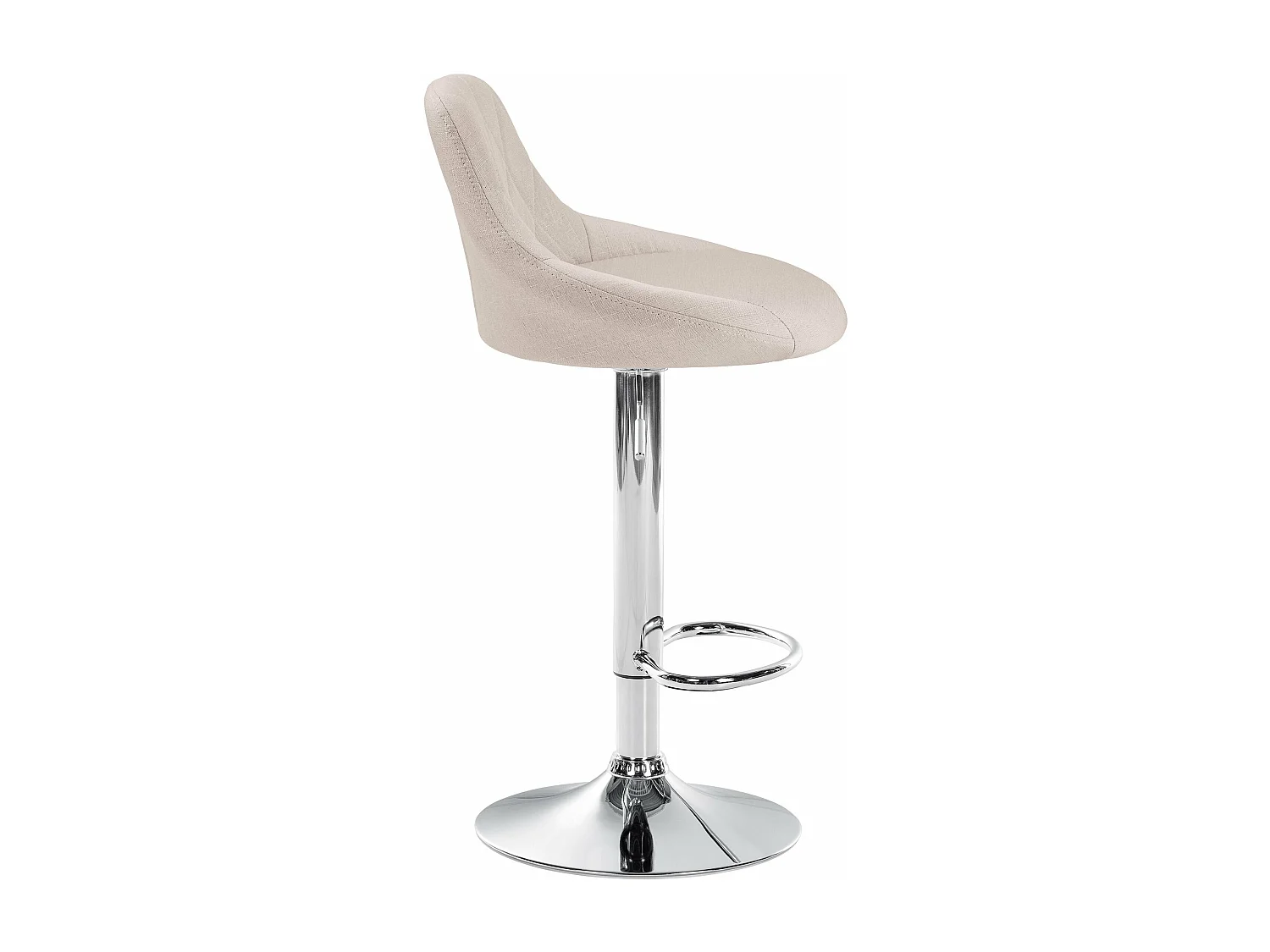 Tabouret de bar chaise métal crème 46 x 49 x 83 cm 10_0005084