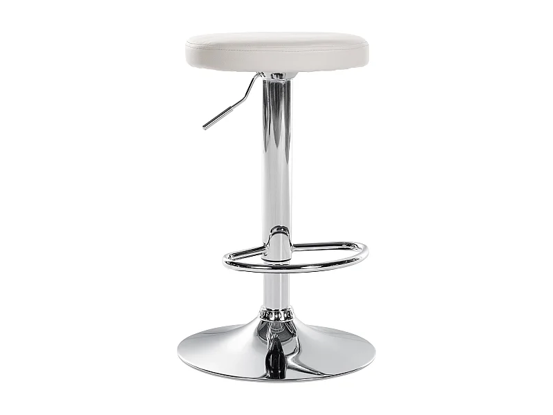 Tabouret de bar x1 métal blanche 38.5 x 38.5 x 60 cm 10_0005342