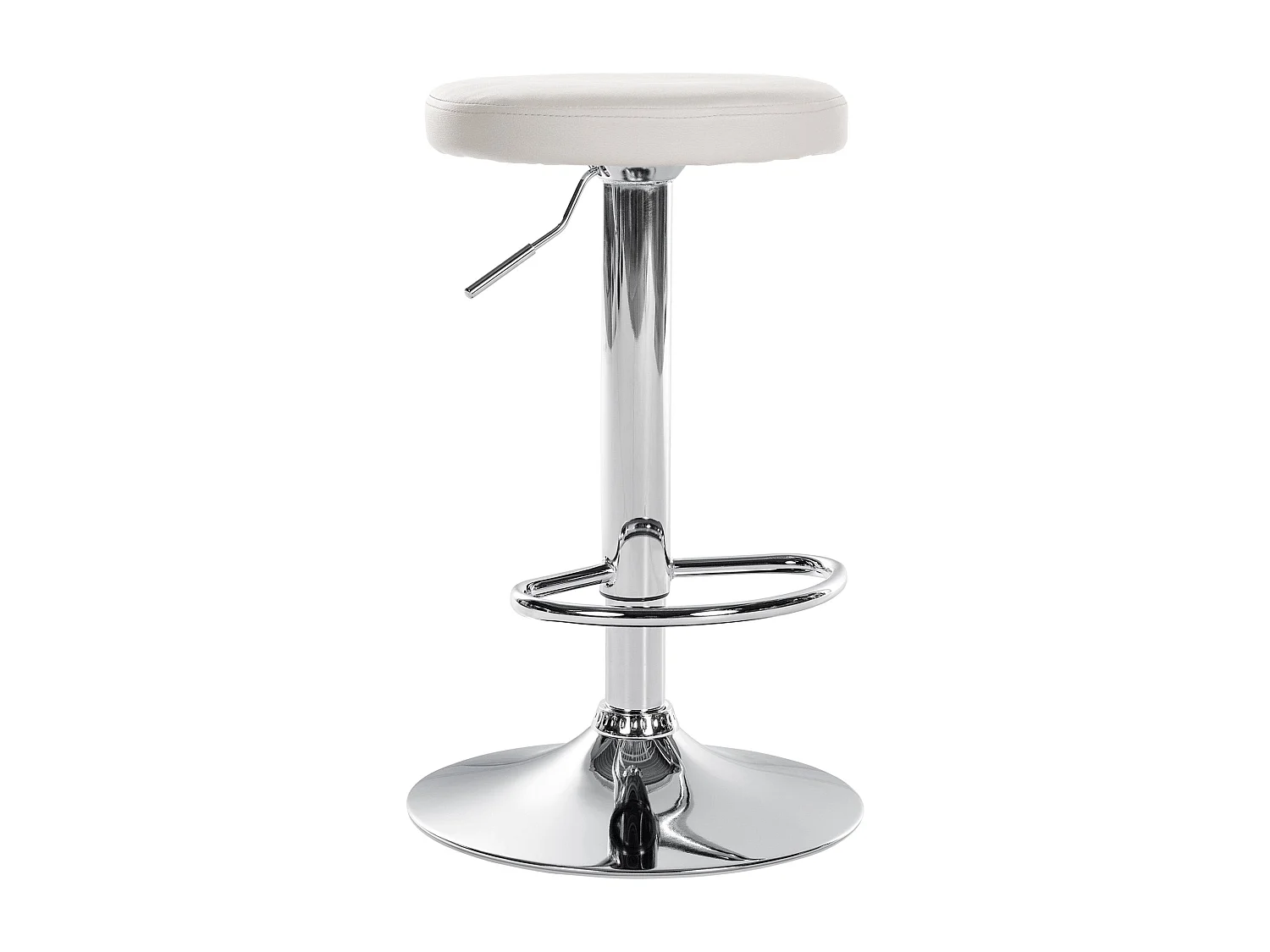 Tabouret de bar x1 métal blanche 38.5 x 38.5 x 60 cm 10_0005342