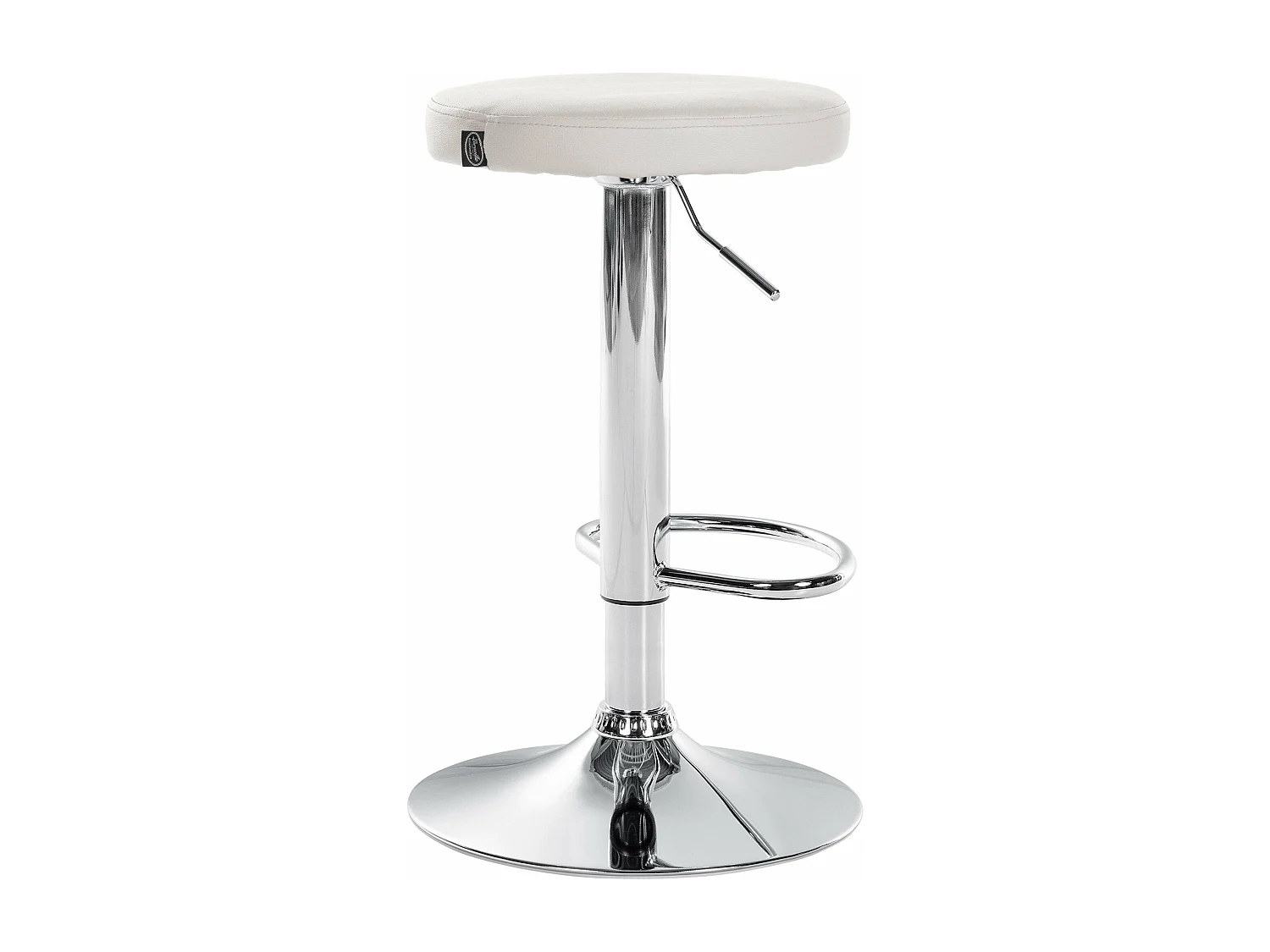 Tabouret de bar x1 métal blanche 38.5 x 38.5 x 60 cm 10_0005342