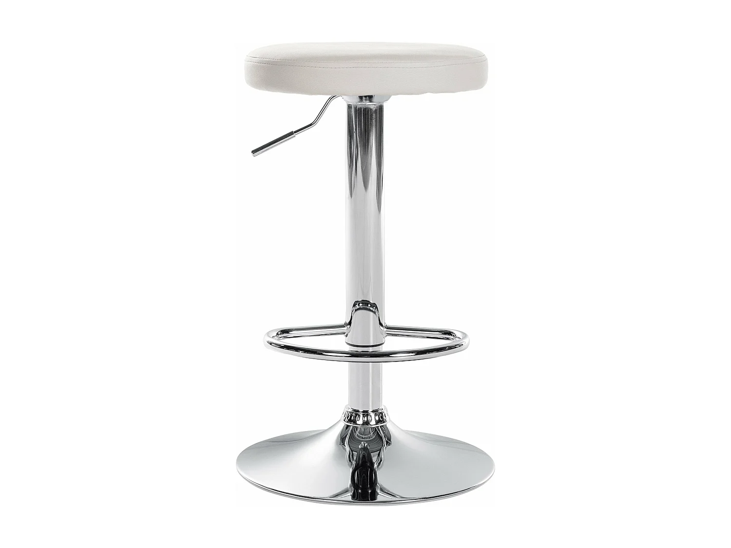 Tabouret de bar x1 métal blanche 38.5 x 38.5 x 60 cm 10_0005342