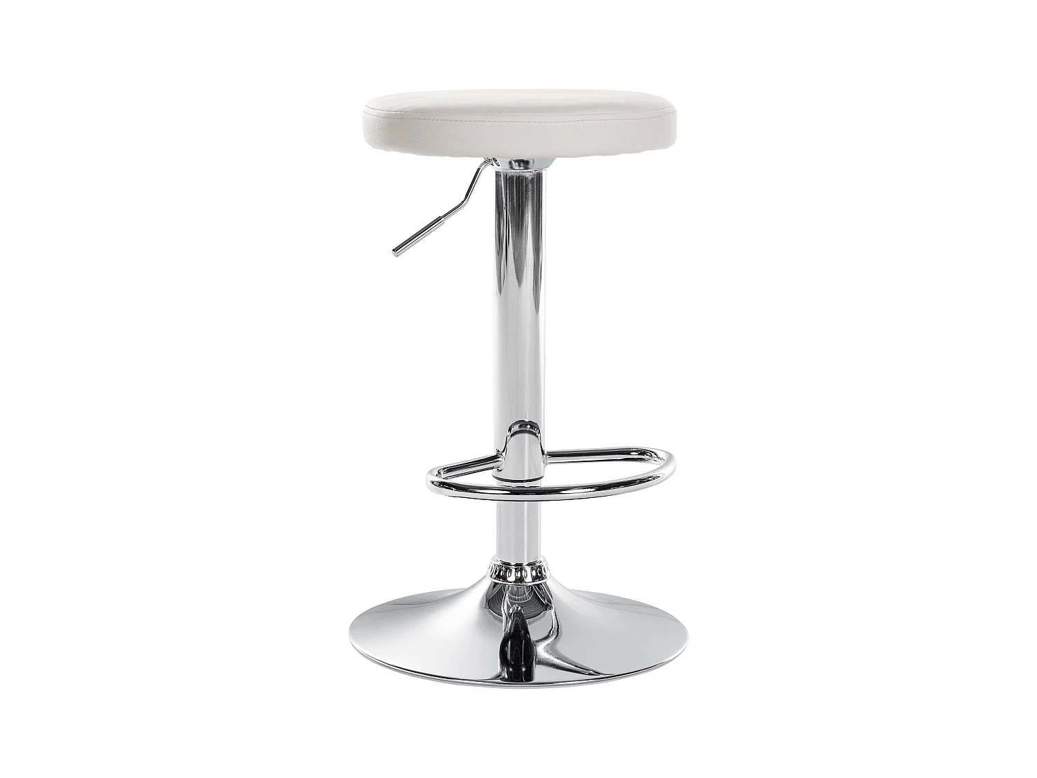 Tabouret de bar x1 métal blanche 38.5 x 38.5 x 60 cm 10_0005342