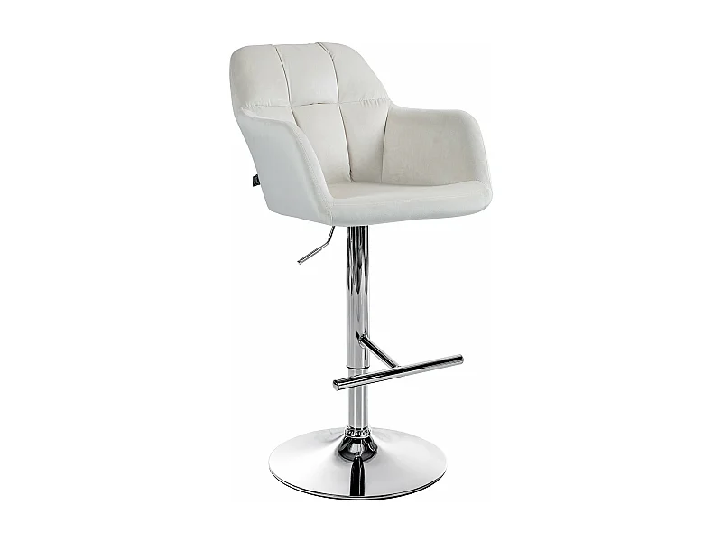 Tabouret de bar chaise métal crème 57 x 59 x 97 cm 10_0005264