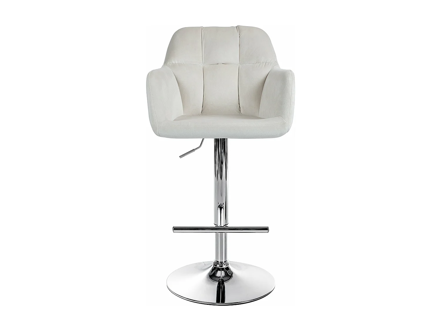 Tabouret de bar chaise métal crème 57 x 59 x 97 cm 10_0005264