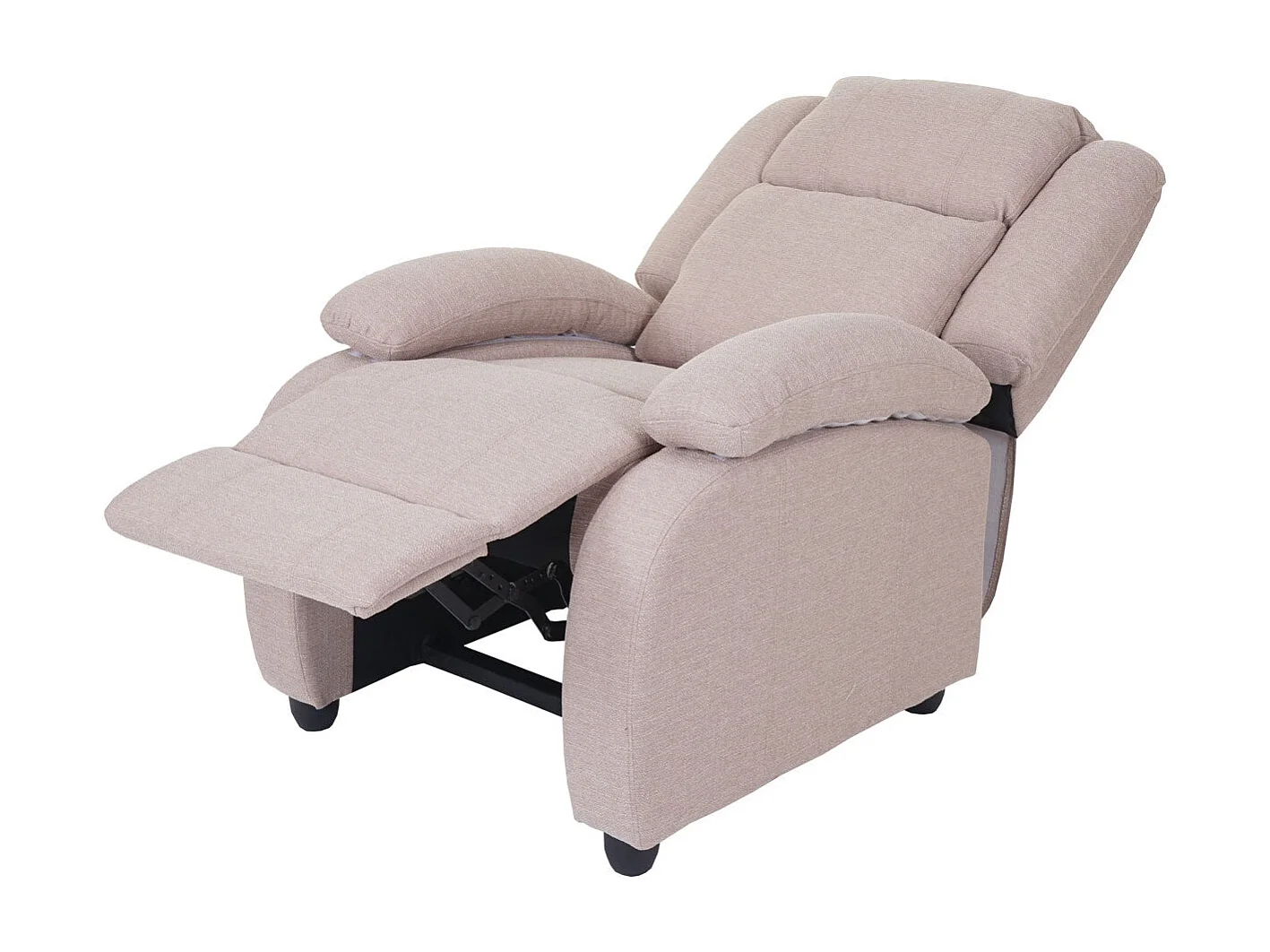 Fauteuil TV chaise longue tissu crème 84 x 93 x 102 cm 04_0003173