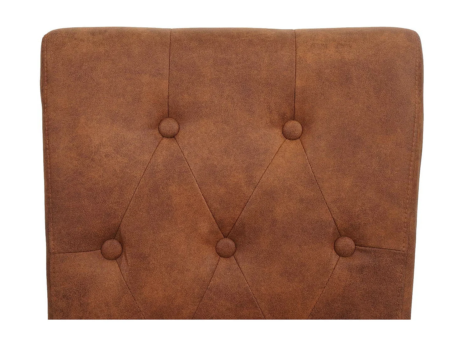 Lot de 2 chaises de salle à manger avec boutons décoratifs en tissu imitation suède pieds foncés 04_0007314