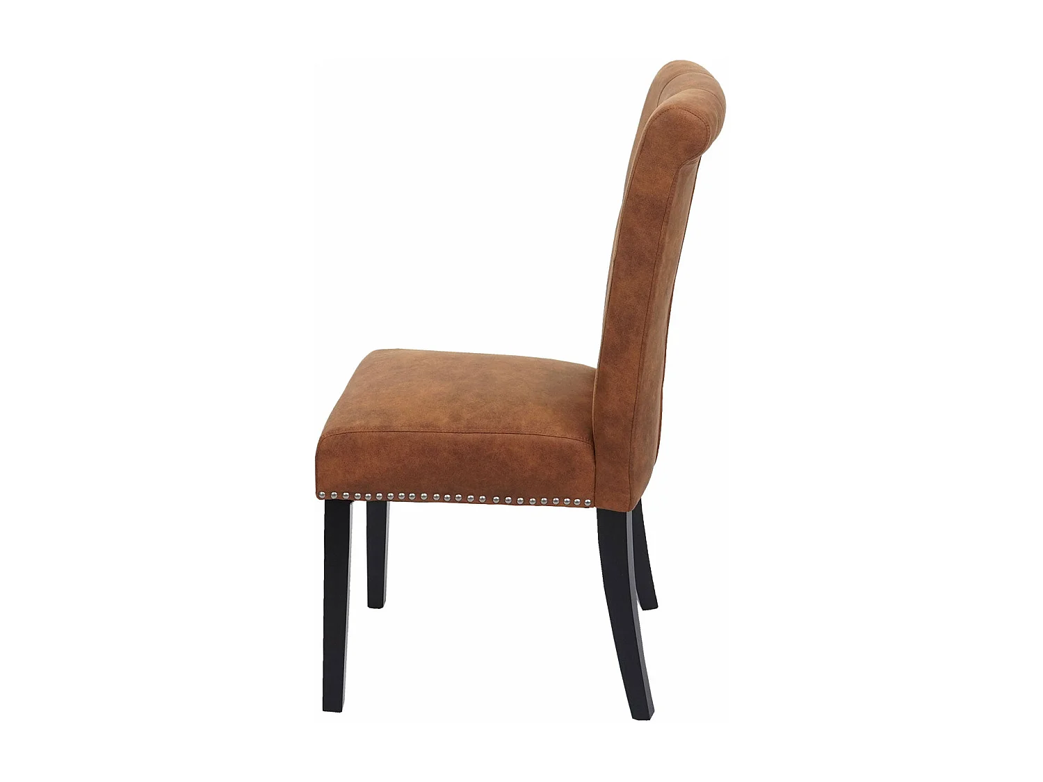 Lot de 2 chaises de salle à manger avec boutons décoratifs en tissu imitation suède pieds foncés 04_0007314