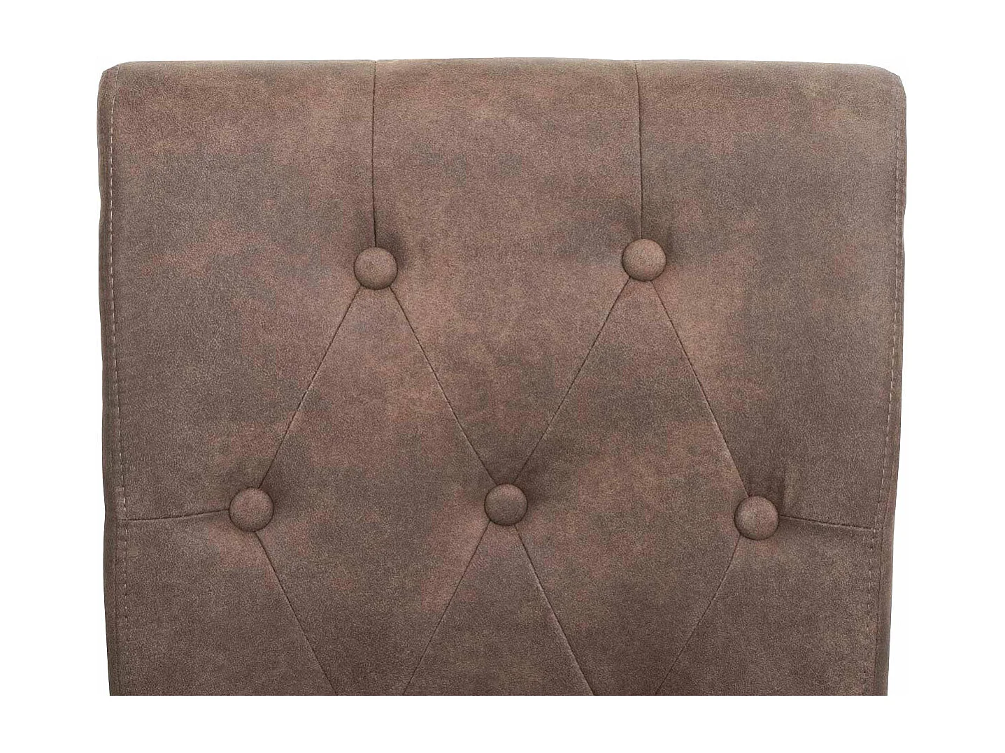 Lot de 2 chaises de salle à manger avec boutons décoratifs en tissu marron pieds foncé 04_0007316