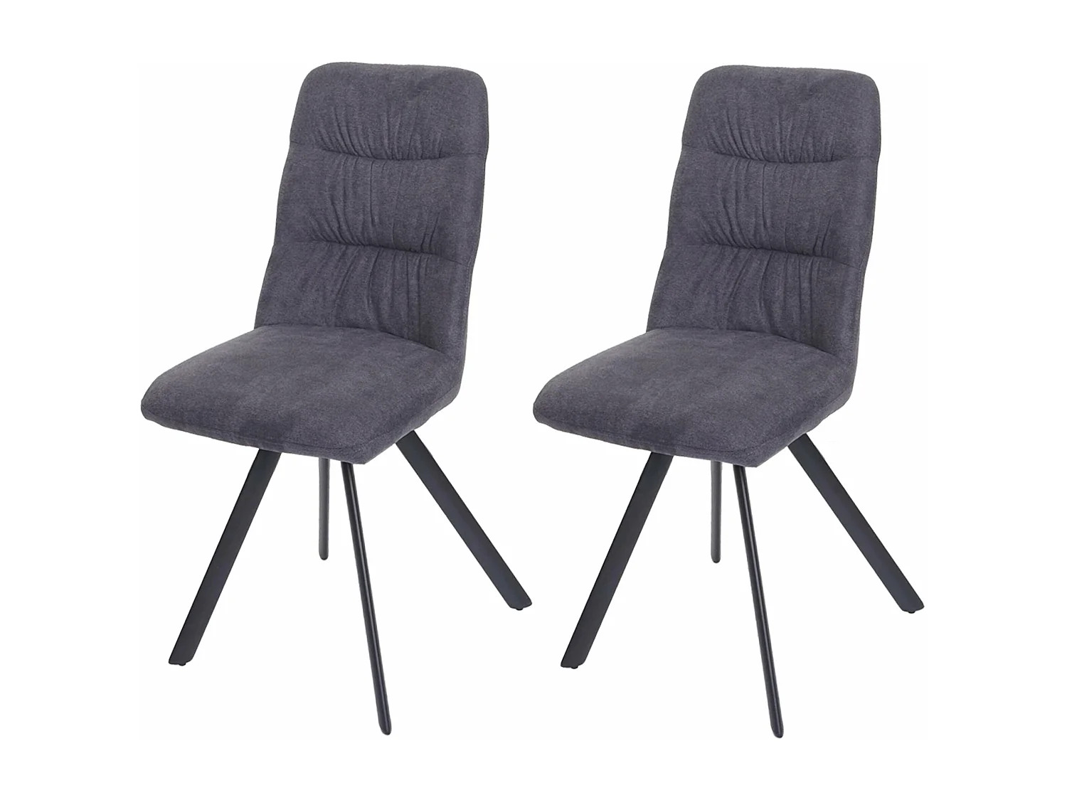 Lot de 2 chaises de salle à manger confortable pivotante en velours anthracite cadre en acier 04_0007358