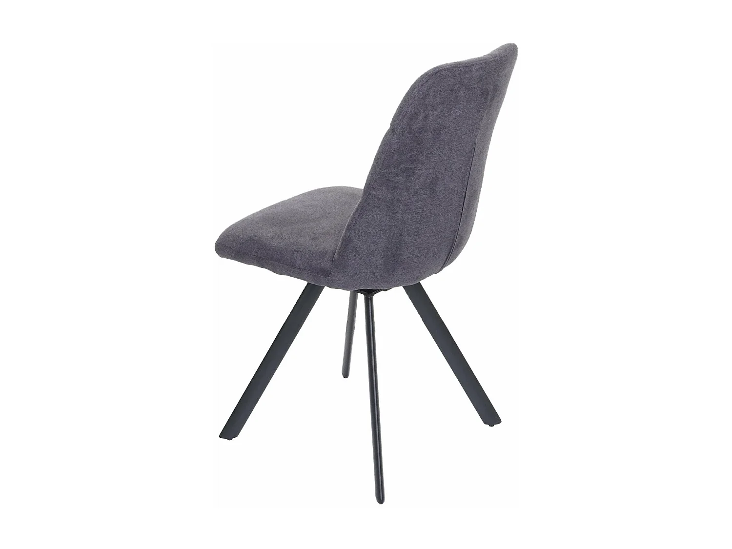 Lot de 2 chaises de salle à manger confortable pivotante en velours anthracite cadre en acier 04_0007358