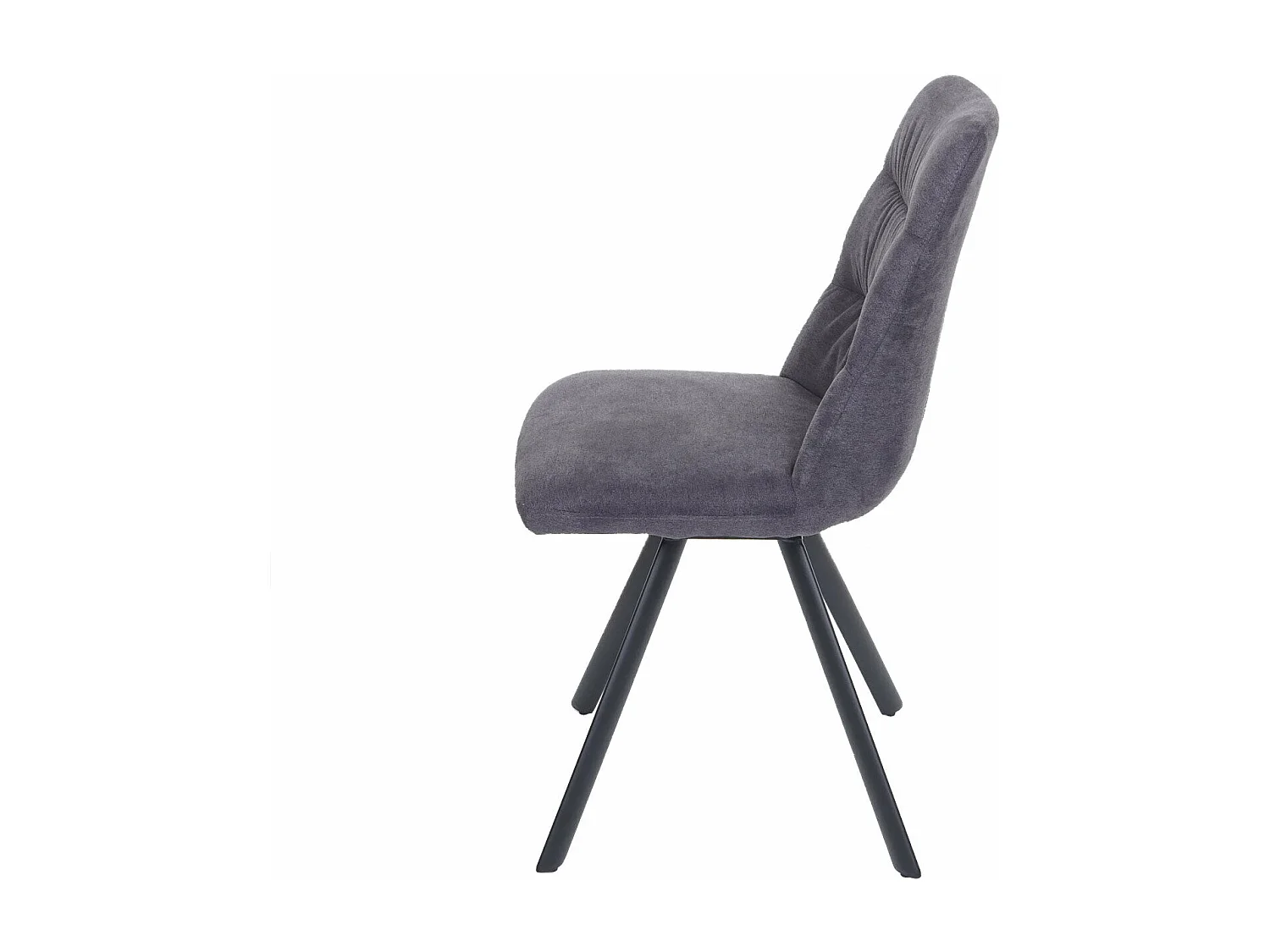 Lot de 2 chaises de salle à manger confortable pivotante en velours anthracite cadre en acier 04_0007358