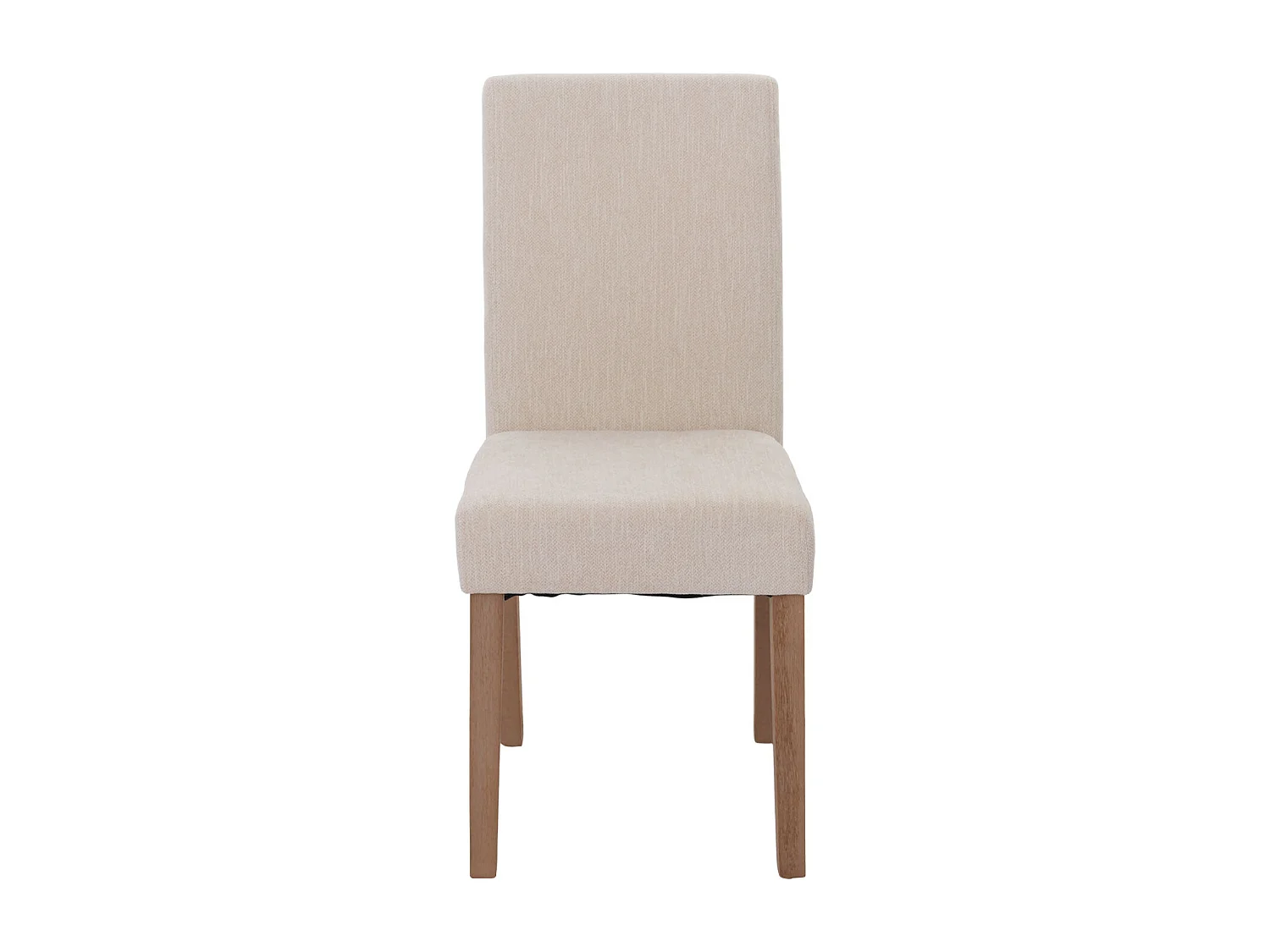 Lot de 2 chaises de salle à manger dossier haut en tissu chenille crème pieds en bois clairs 04_0007321
