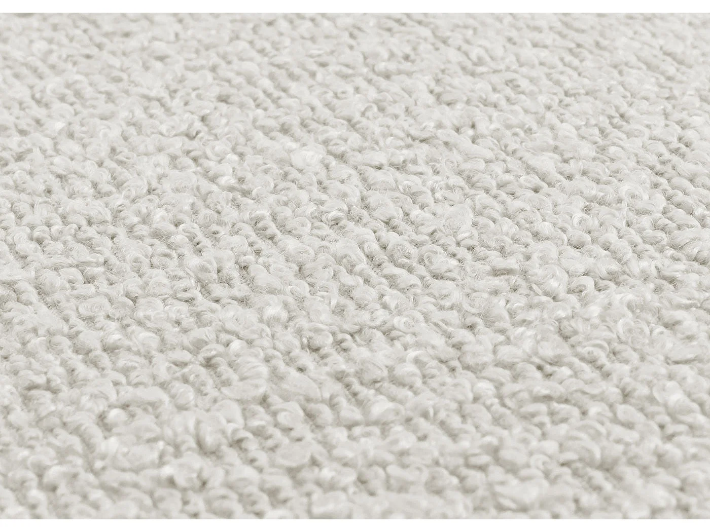 Lot de 4 chaises de salle à manger dossier haut en tissu bouclé crème pieds clair 04_0007513