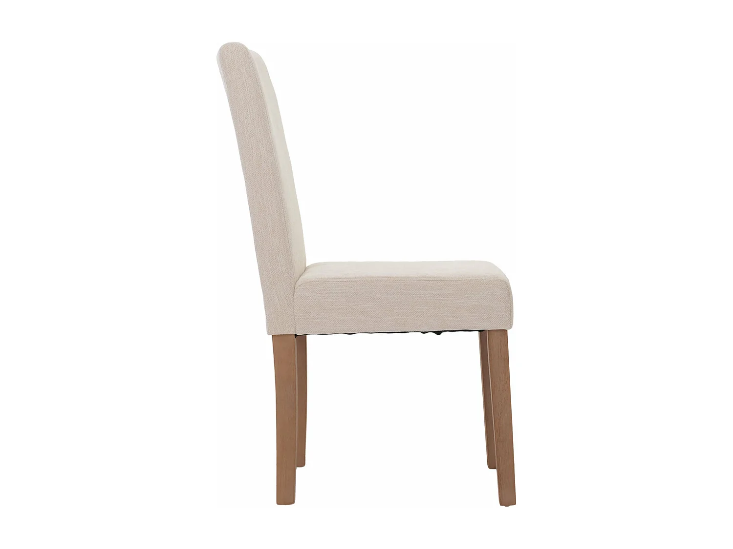 Lot de 4 chaises de salle à manger dossier haut en tissu chenille crème pieds clair 04_0007515