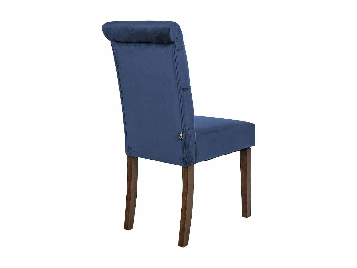 Lot de 2 chaises de salle à manger design classique bouton décoratif assise en tissu bleu 10_0001615