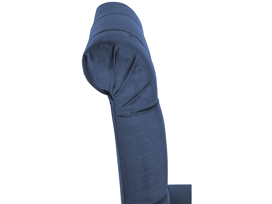 Lot de 2 chaises de salle à manger design classique bouton décoratif assise en tissu bleu 10_0001615