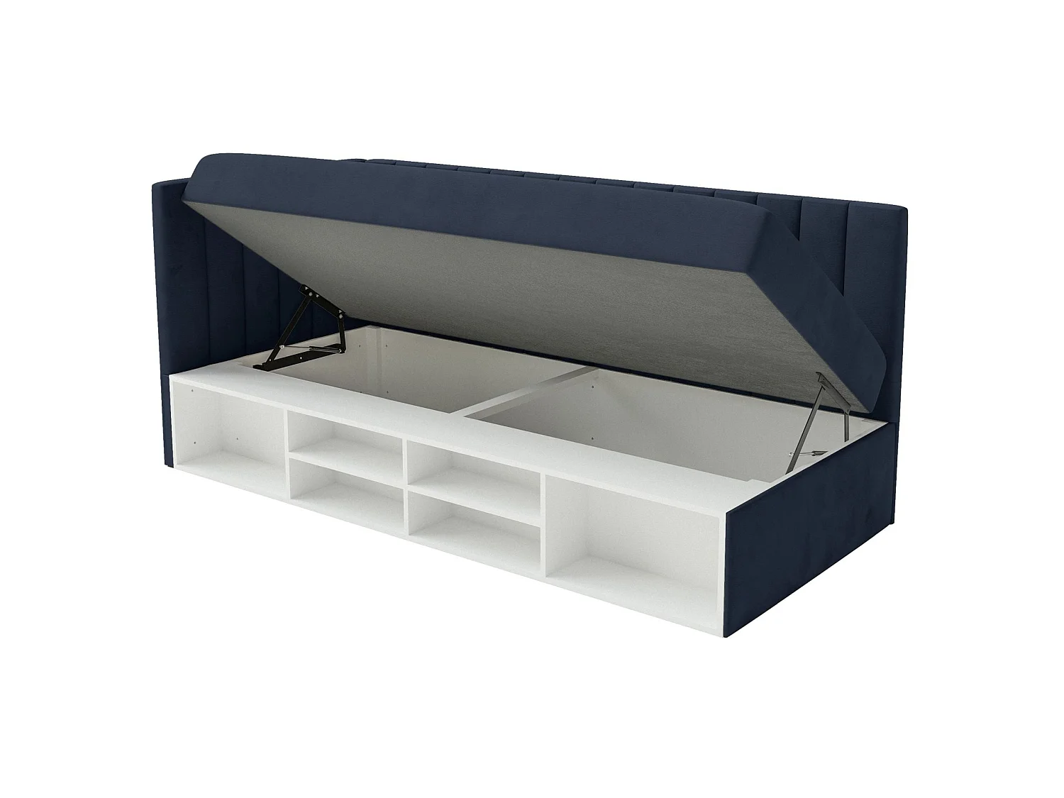 Lit ado avec rangement - bleu marine - côté gauche- VENTRIO