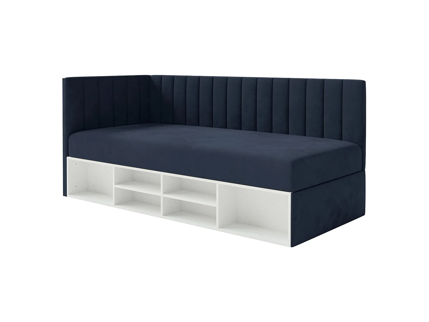 Lit ado avec rangement - bleu marine - côté gauche- VENTRIO